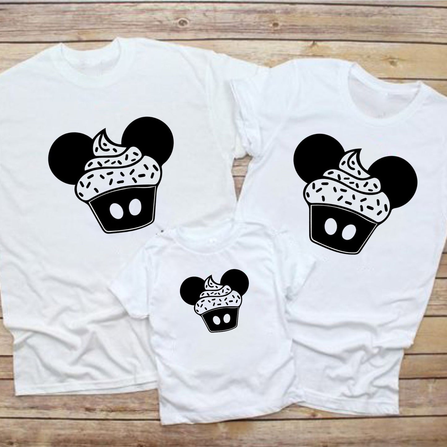 Camisetas familiares mickey pastel