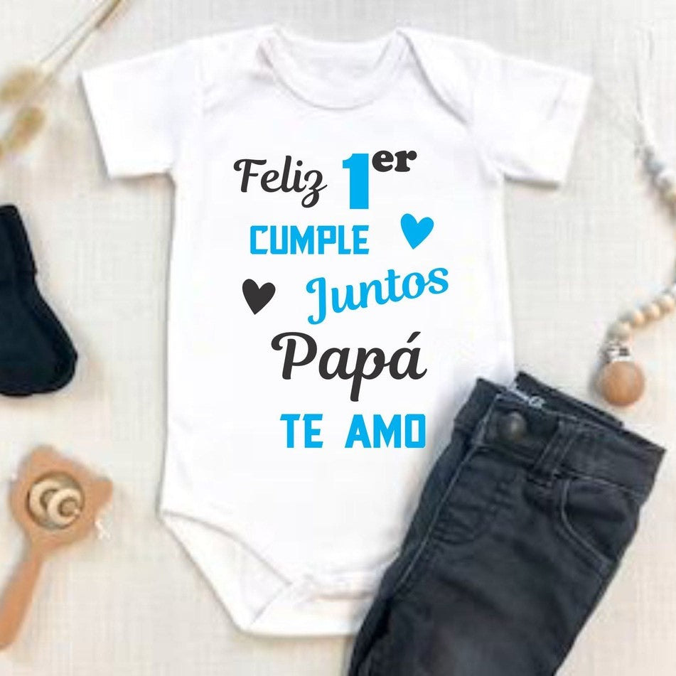 Body Mameluco para bebé niño Feliz cumpleaños papa