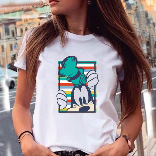 Camiseta Larga Mujer goofy verde