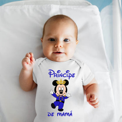 Body Mameluco para bebé niño Príncipe de mamá