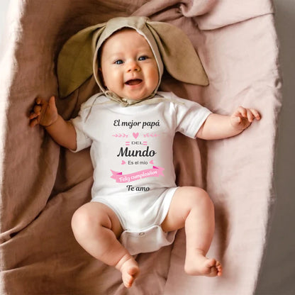 Body Mameluco para bebé niña El mejor papá del mundo