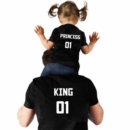 Camisetas Papá e hija . King y princess