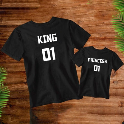 Camisetas Papá e hija . King y princess