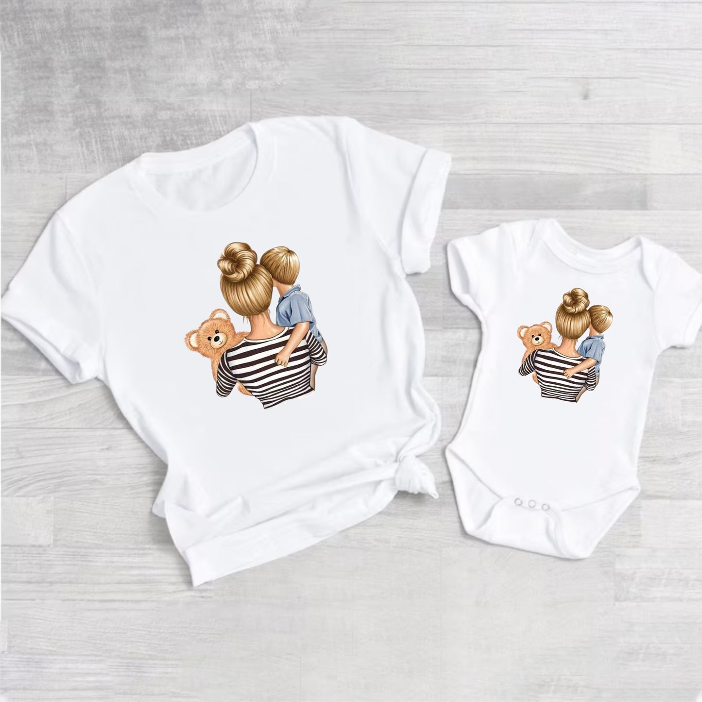 Camisetas mamá e hijo osito