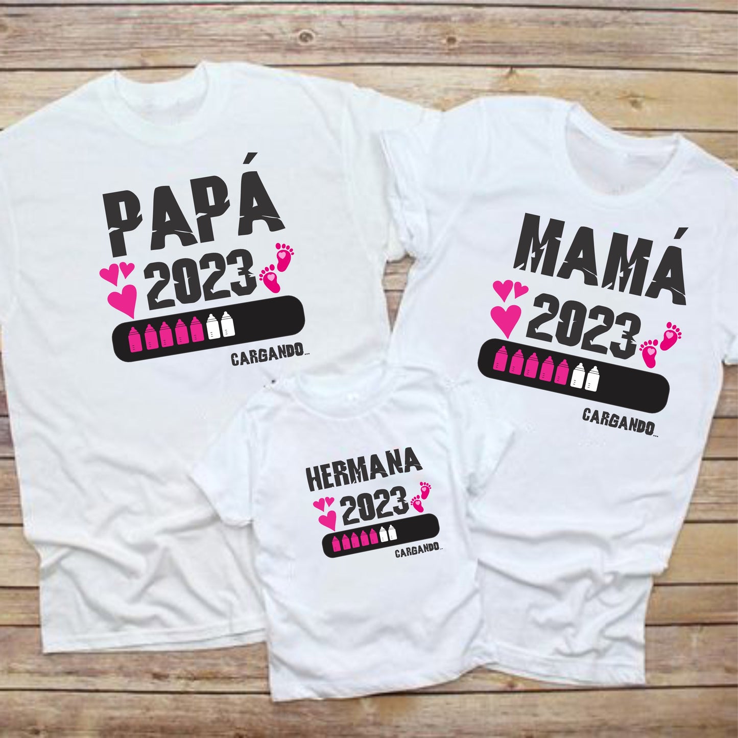 Camisetas familiares Bebé en camino