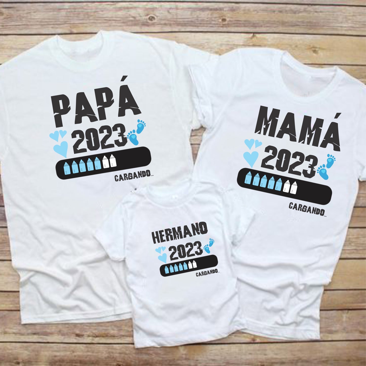 Camisetas familiares Bebé en camino