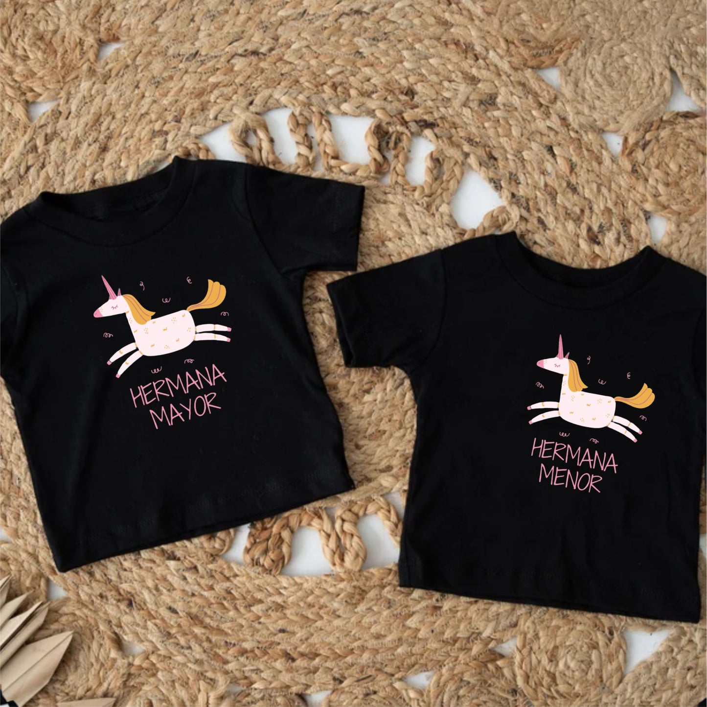 Camisetas para hermanos unicornio