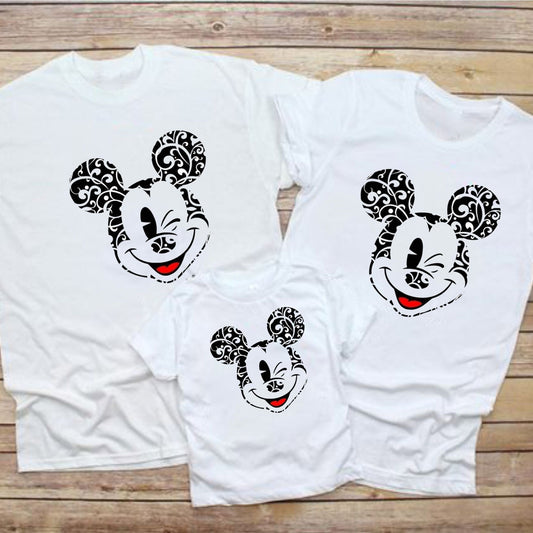 Camisetas familiares Mickey cara