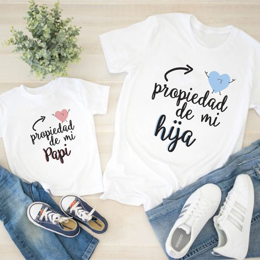 Camisetas Papá e hija Propiedad de mi papi