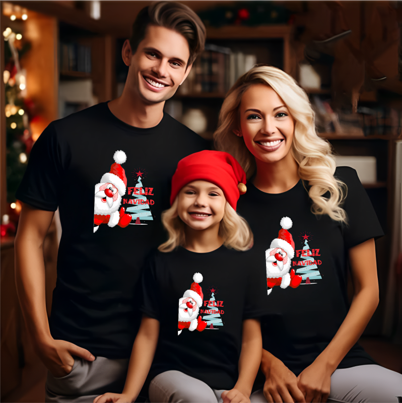 Set camisetas familiares navide as ilofamilyclothes